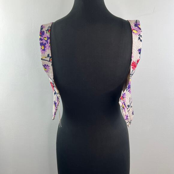 Jill Stuart Collection Priscilla Beige Josephine Crop Tank Top Square Neck 2 NEW - Picture 8 of 12